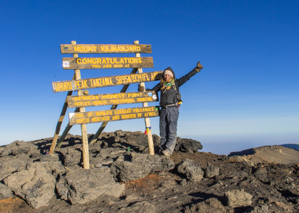 At the top of Kili in October 2016. 