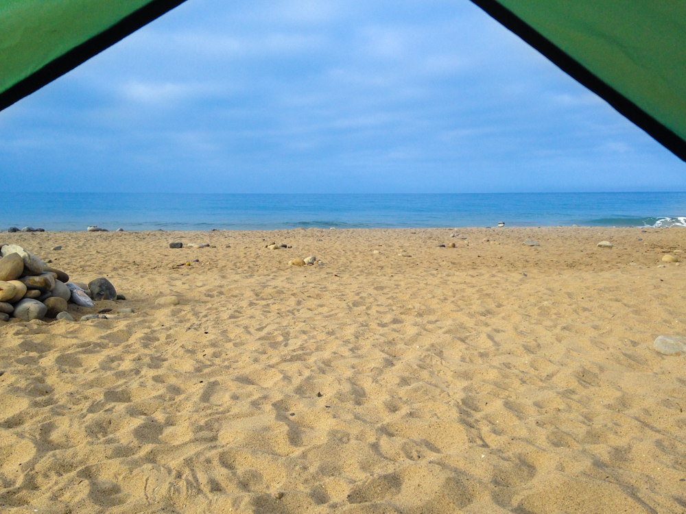 A tent with a view.