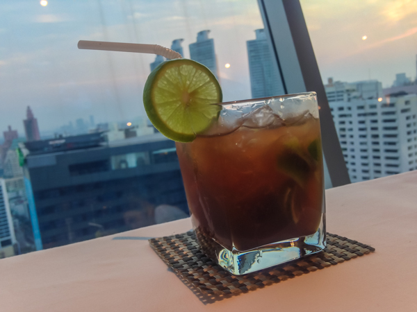 A tasty cocktail at S 31 Hotel, one of the many rooftop bars in Bangkok worth a visit! 