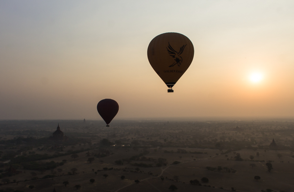 Balloons over Bagan.