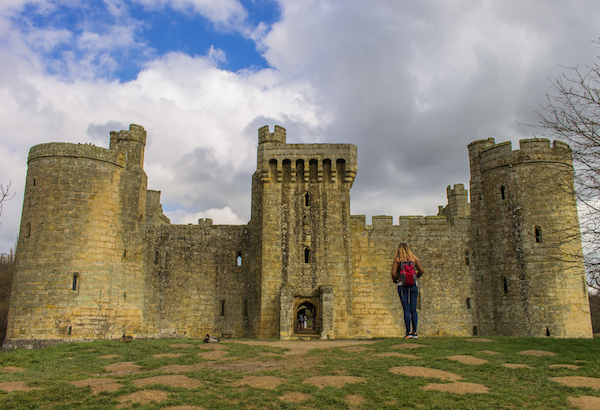 Checking out Bodiam Castle . 