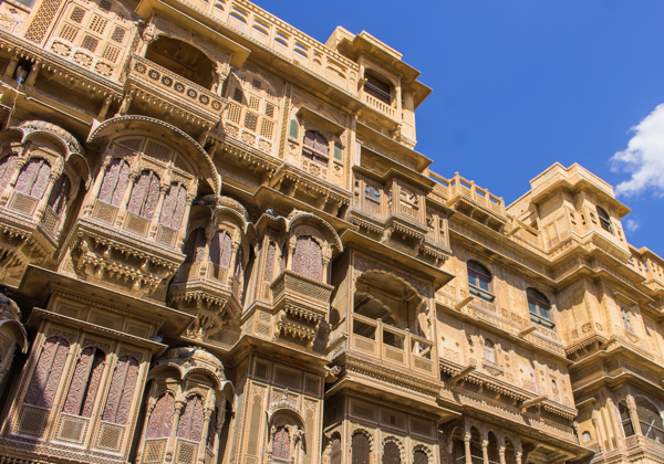 One of the havelis, or merchant homes in Jaisalmer. The sandstone carving was incredible.