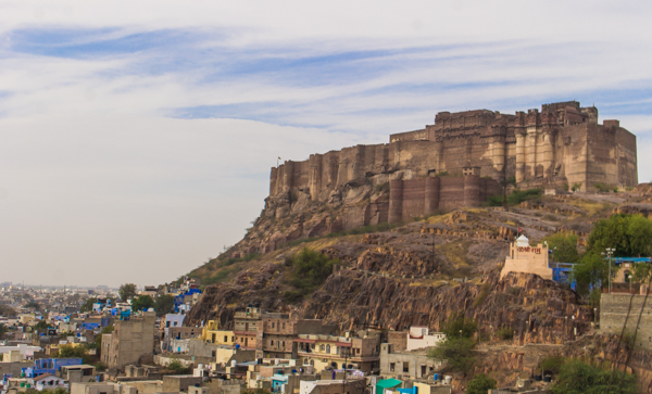 Jodhpur's fortress overlooking the town. 